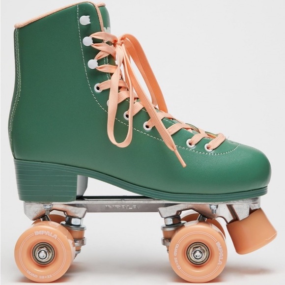 Impala Green and Peach Roller Skates - Picture 2 of 5